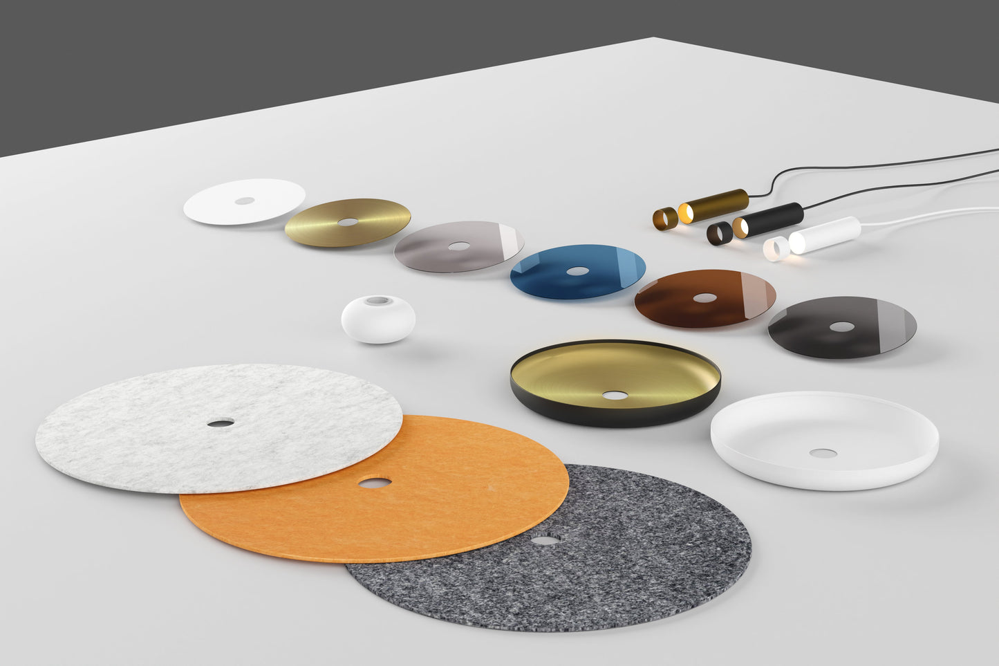 Combi Pendant 12 Circular 3 Combo Matte White Matte White Canopy Suspension Flush Mount 2 In 1 Cmp C3 S 12 Mwt by Koncept Inc