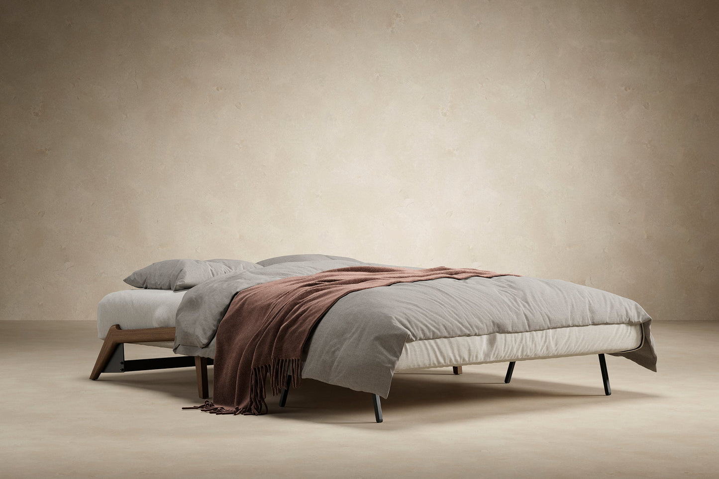 Cubed Full Sofa Bed With Dark Wood Legs 95-744002 Innovation Living USA