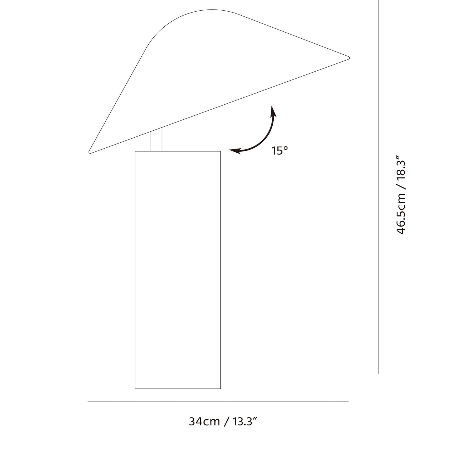 Seed Design Damo Table Simple Lamp Sq 339Mdrs Crm