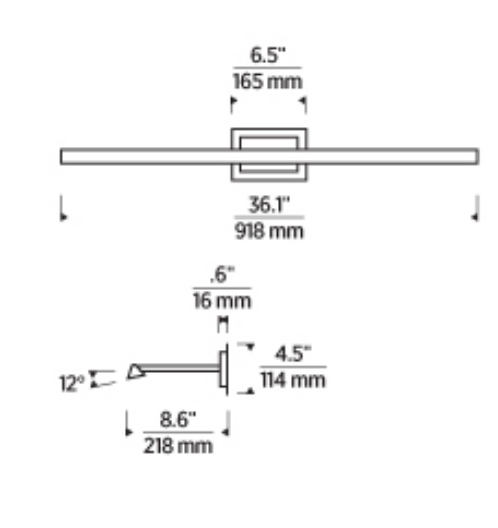 36-inch LED Picture Light High Cri Artwork by Visual & Comfort & Co