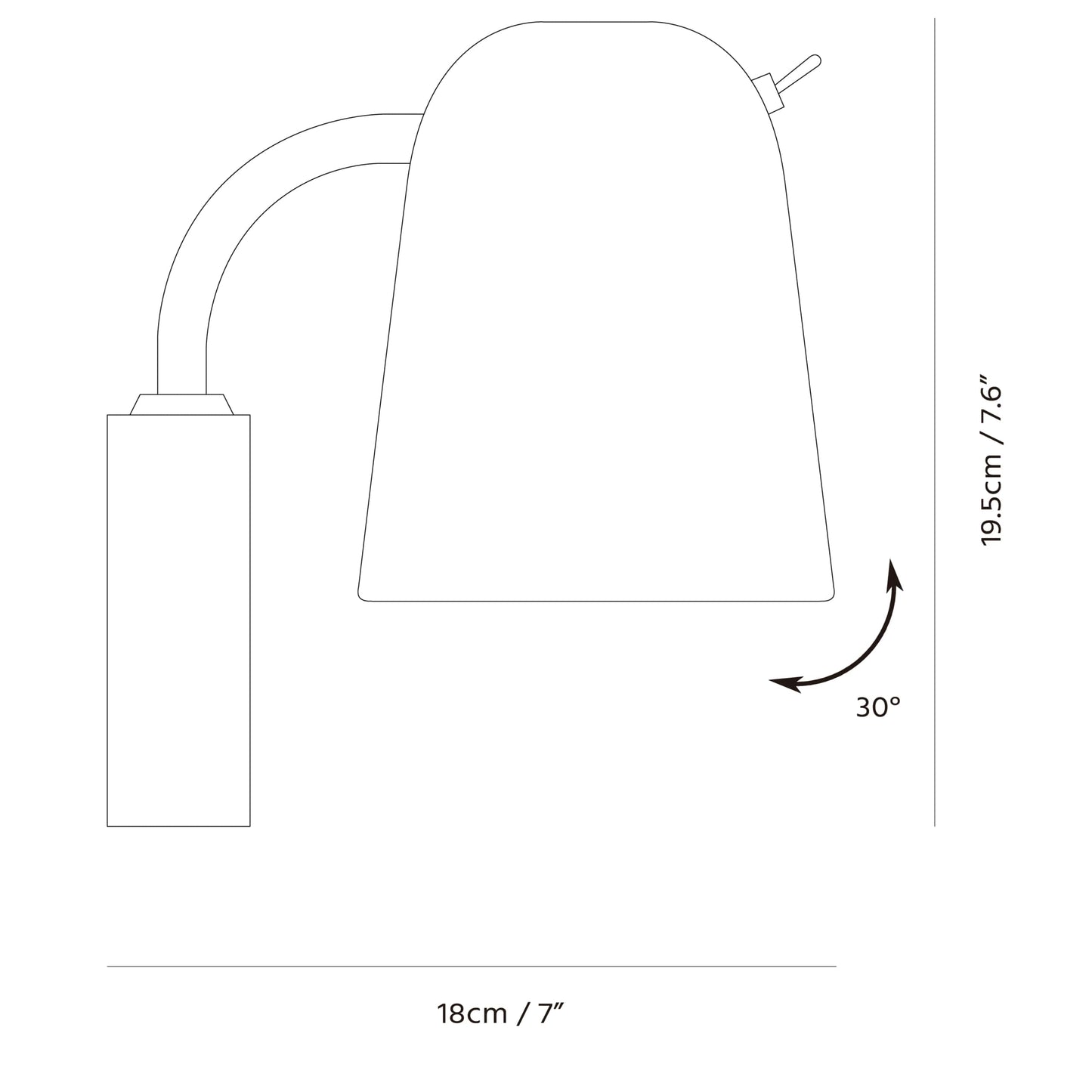 Seed Design Dobi Wall Lamp Sq 2181W Wh