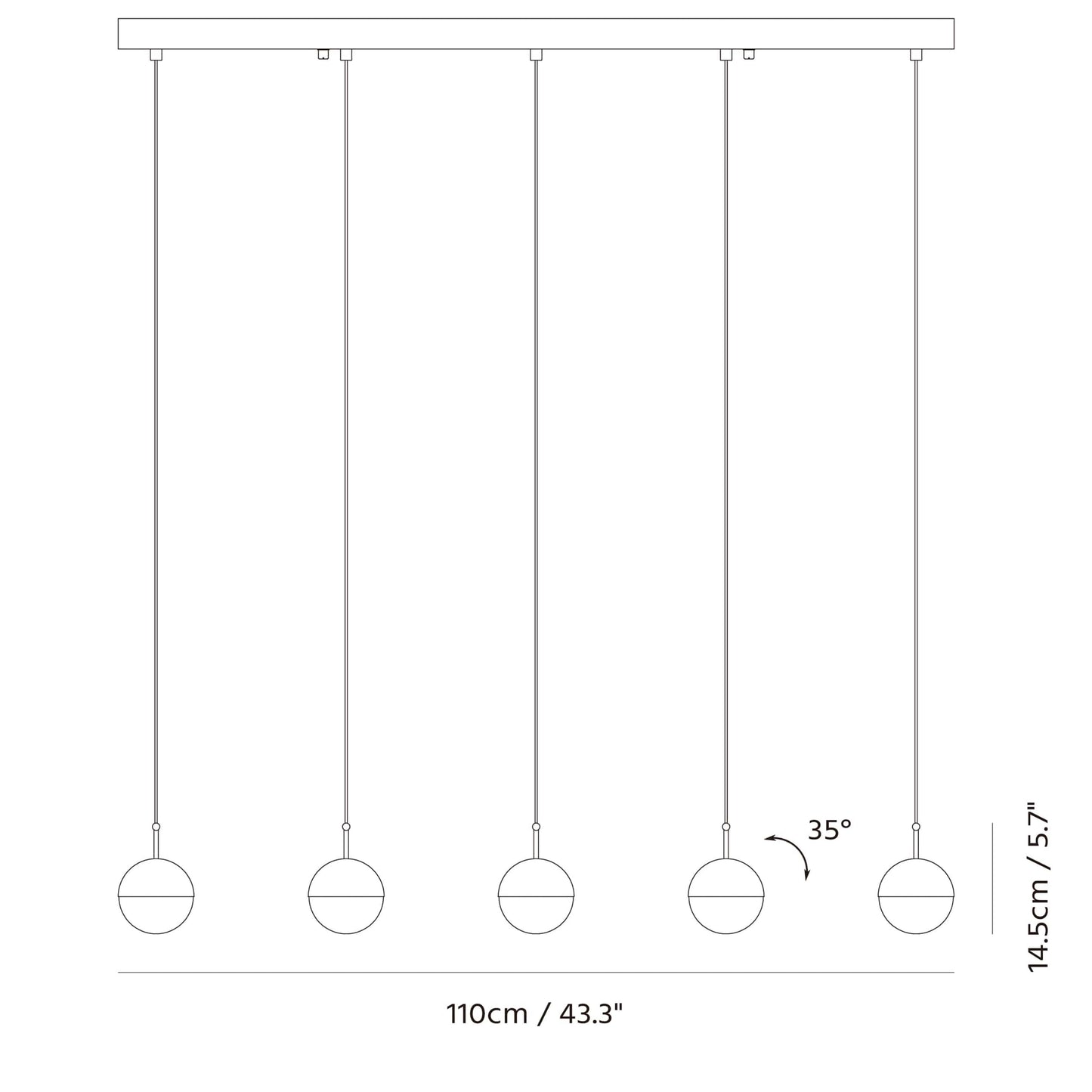 Seed Design Dora Pendant 5 Sld 1010Pl5 Cpr