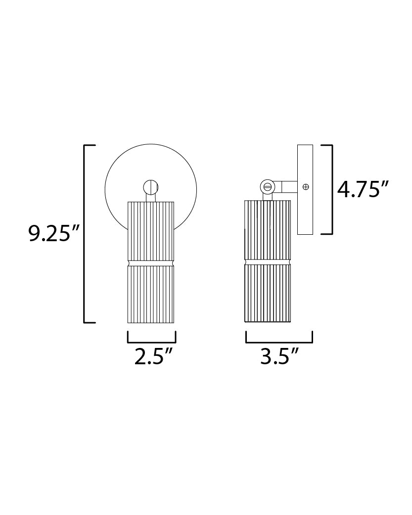 Reeds LED Spot Light Black by ET2