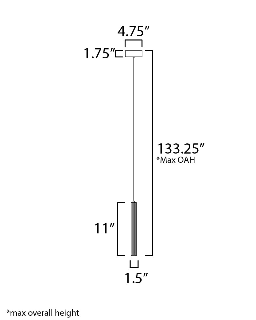 Cortex 10" LED Pendant Black by ET2
