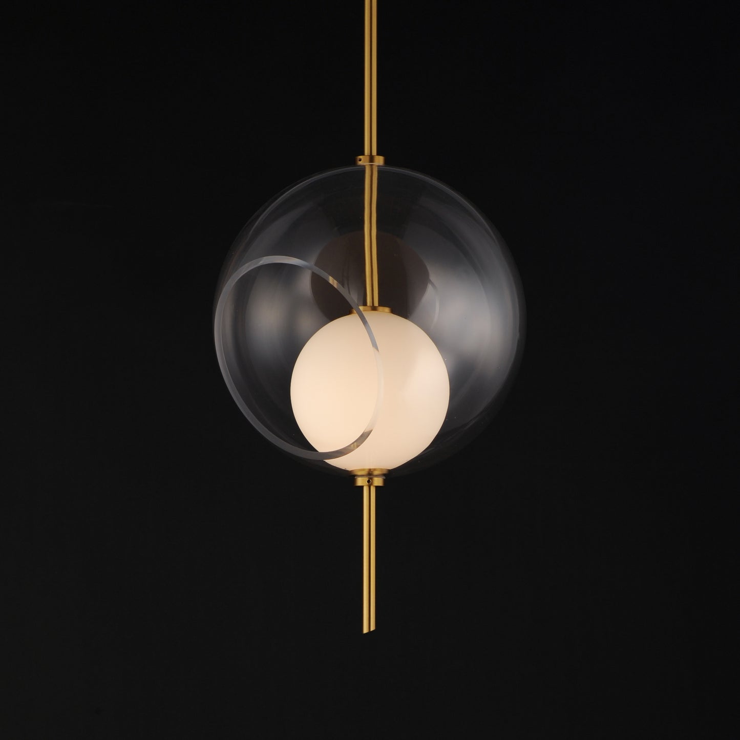 Martini 12" LED Pendant Natural Aged Brass by ET2