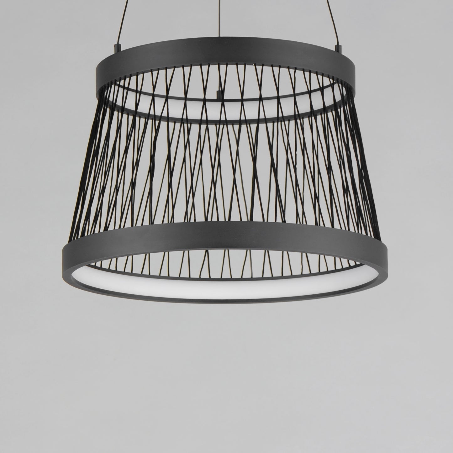 Loom 20" LED Pendant Black by ET2