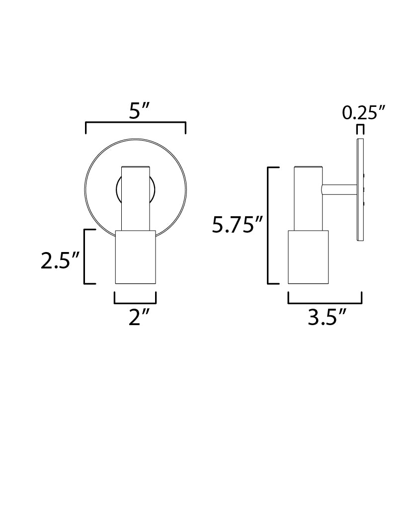 Handler Outdoor LED Spot Light Black by ET2
