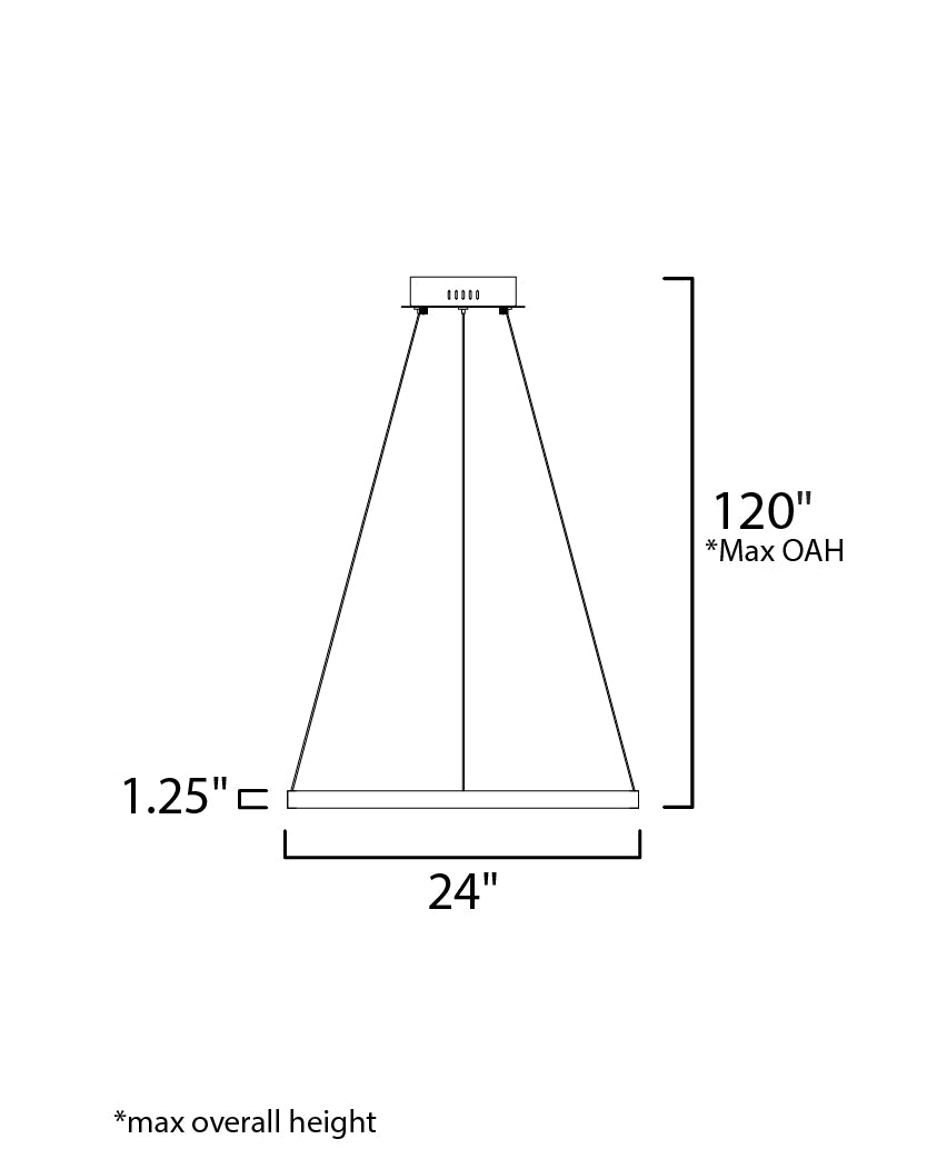 Groove 24" LED Pendant WiZ Black by ET2