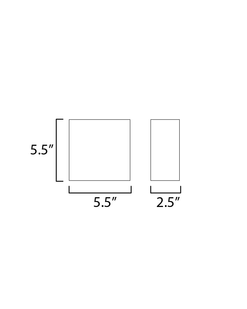 Cubed 5.5" LED Outdoor Sconce Satin Aluminum by ET2