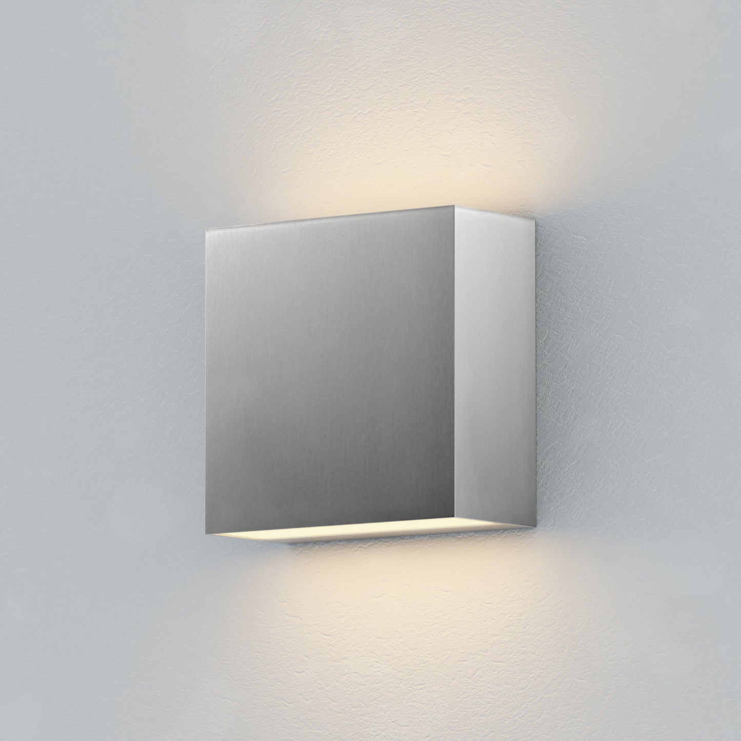 Cubed 5.5" 2-Light LED Outdoor Sconce Satin Aluminum by ET2