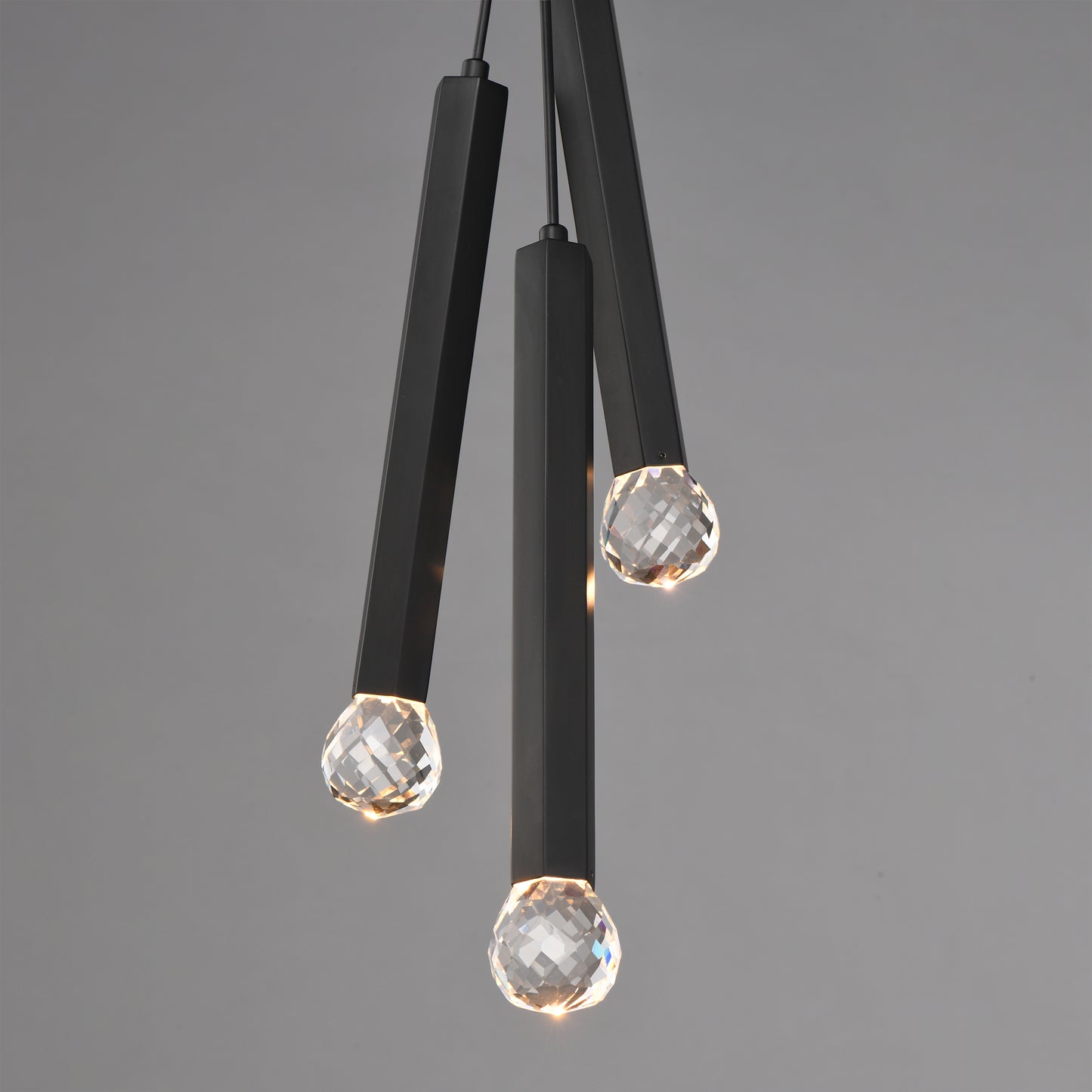 Allumettes 3-Light LED Pendant Black by ET2