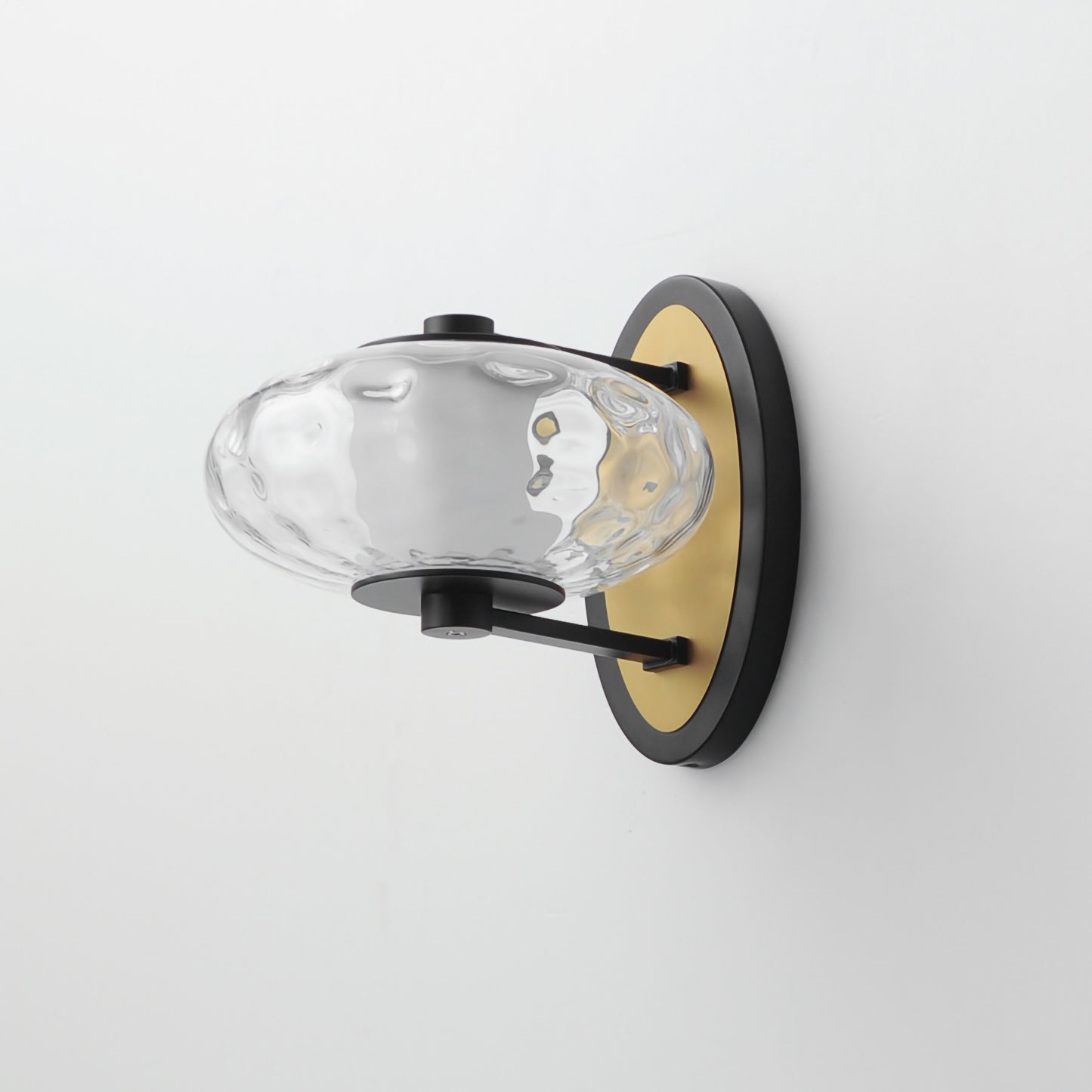 Amulet LED Wall Sconce Black/Natural Aged Brass by ET2