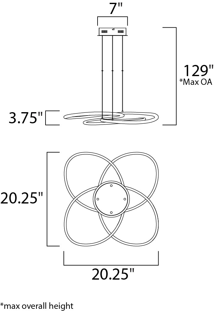 Coaster LED Pendant Polished Chrome by ET2