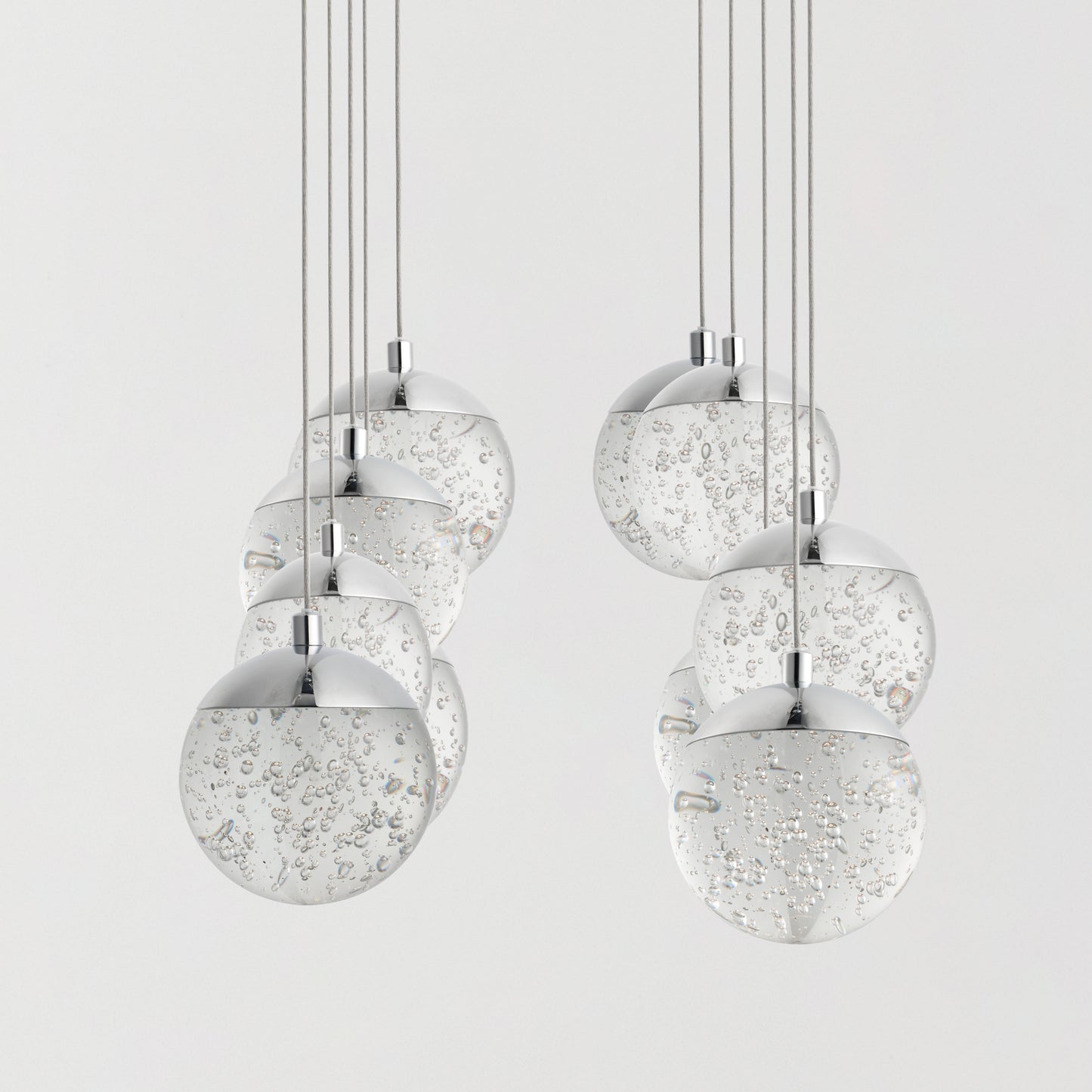 Orb II 10-Light LED Pendant Polished Chrome by ET2