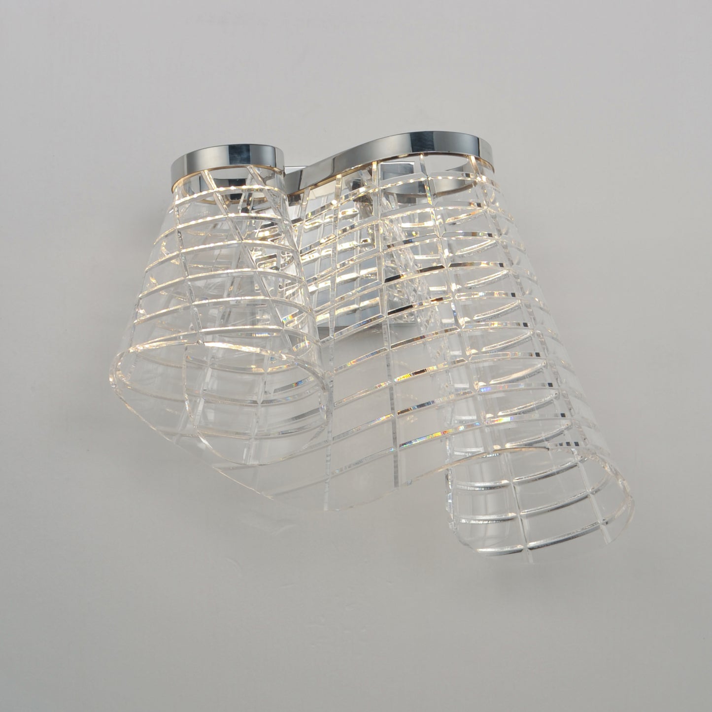 Tartan LED Wall Sconce Polished Chrome by ET2