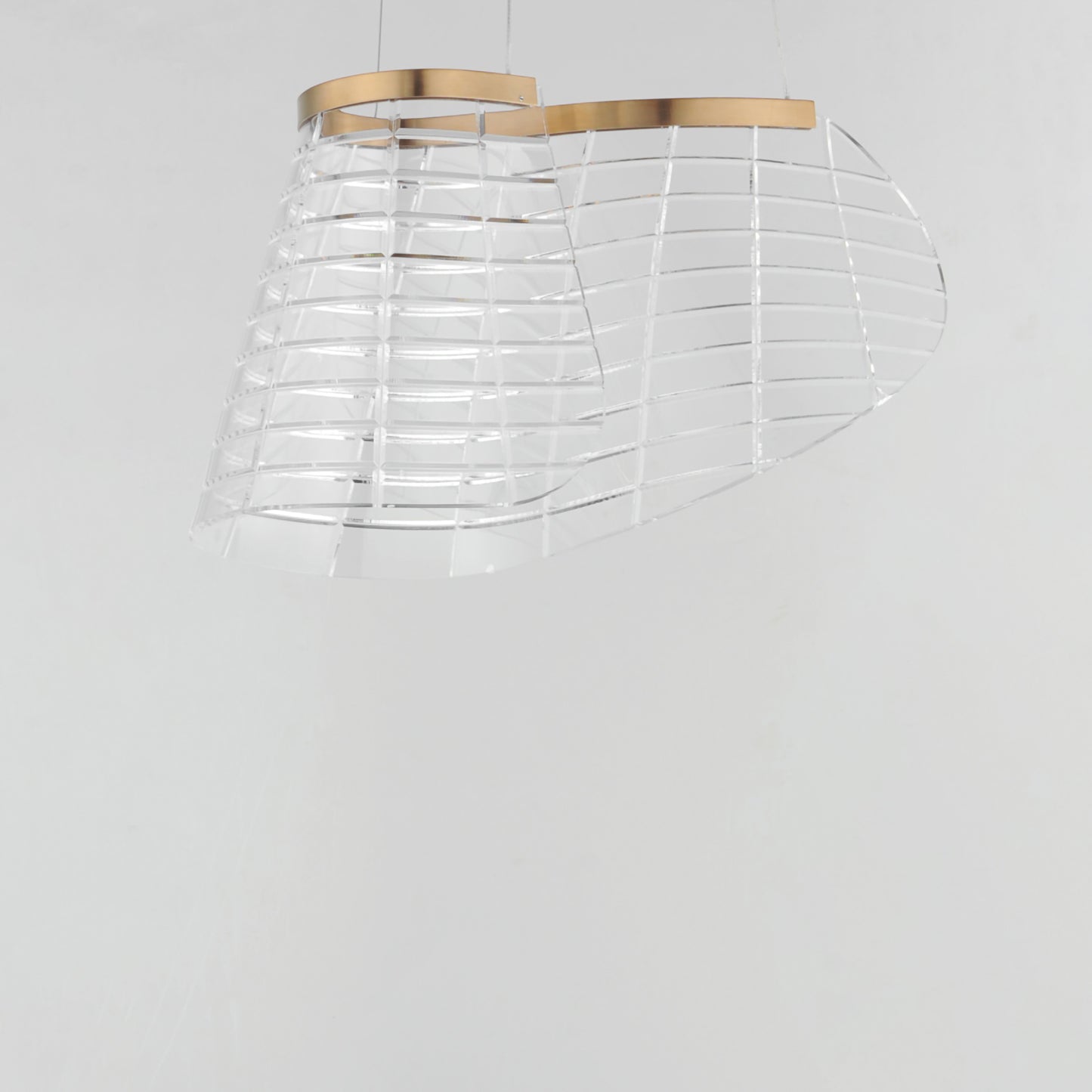 Tartan LED Pendant Brushed Champagne by ET2