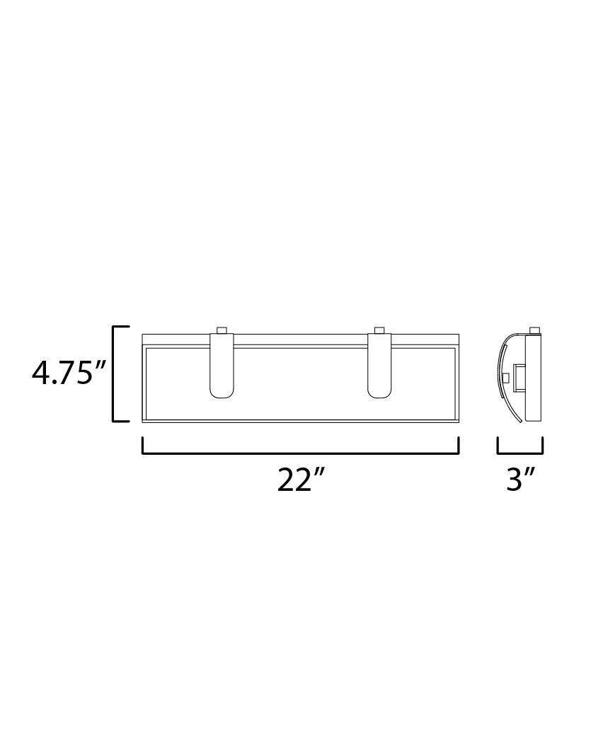 Clutch 22" LED Bath Vanity Polished Chrome by ET2