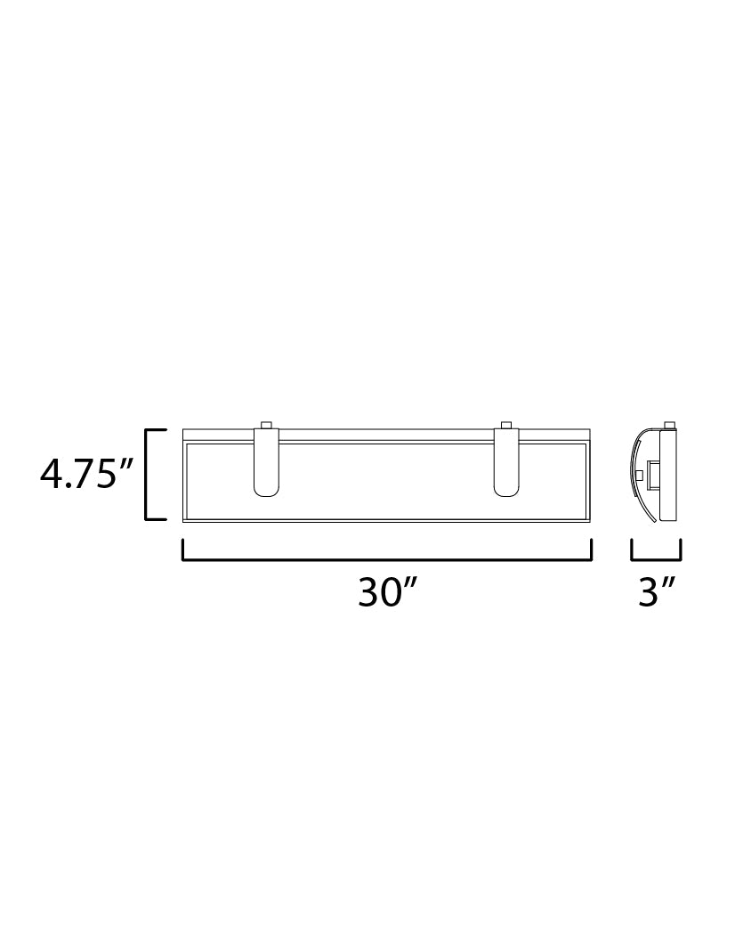 Clutch 30" LED Bath Vanity Gold by ET2