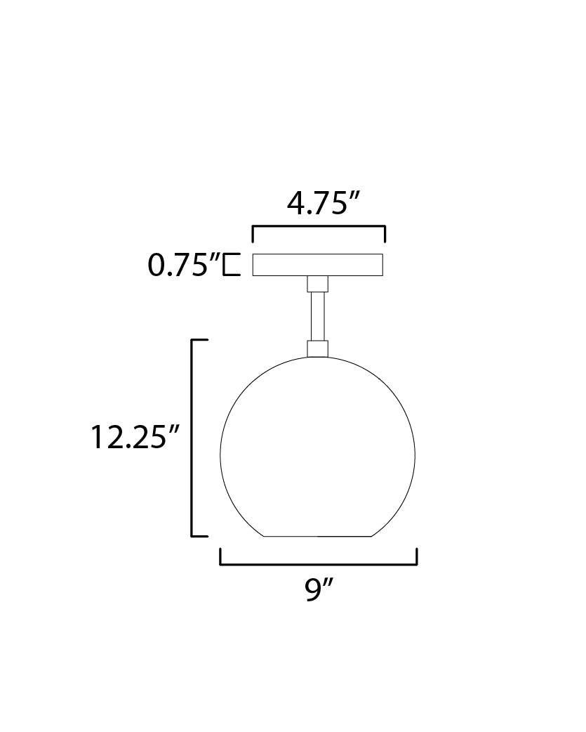 Nucleus LED Flush Mount Black/Natural Aged Brass by ET2