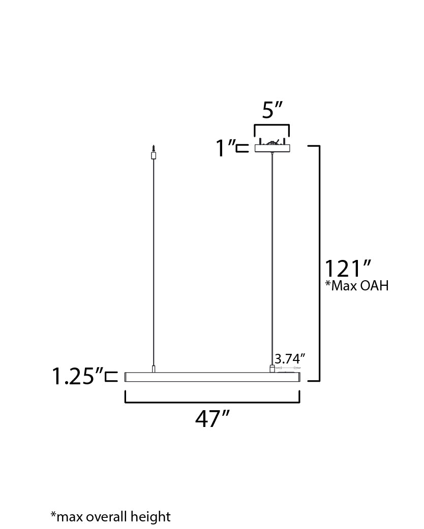 Continuum 48" LED Pendant White by ET2