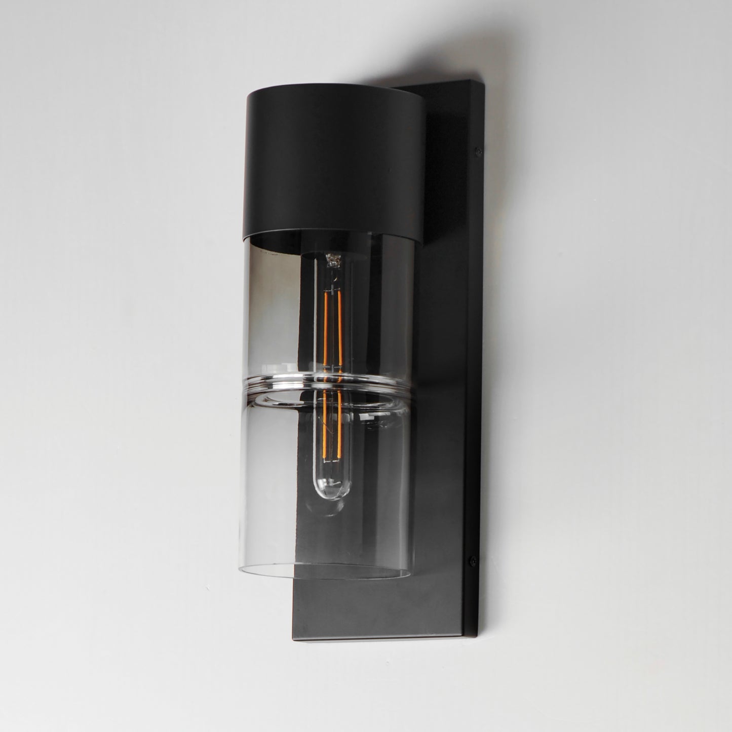 Smokestack Medium LED Outdoor Wall Sconce Black by ET2