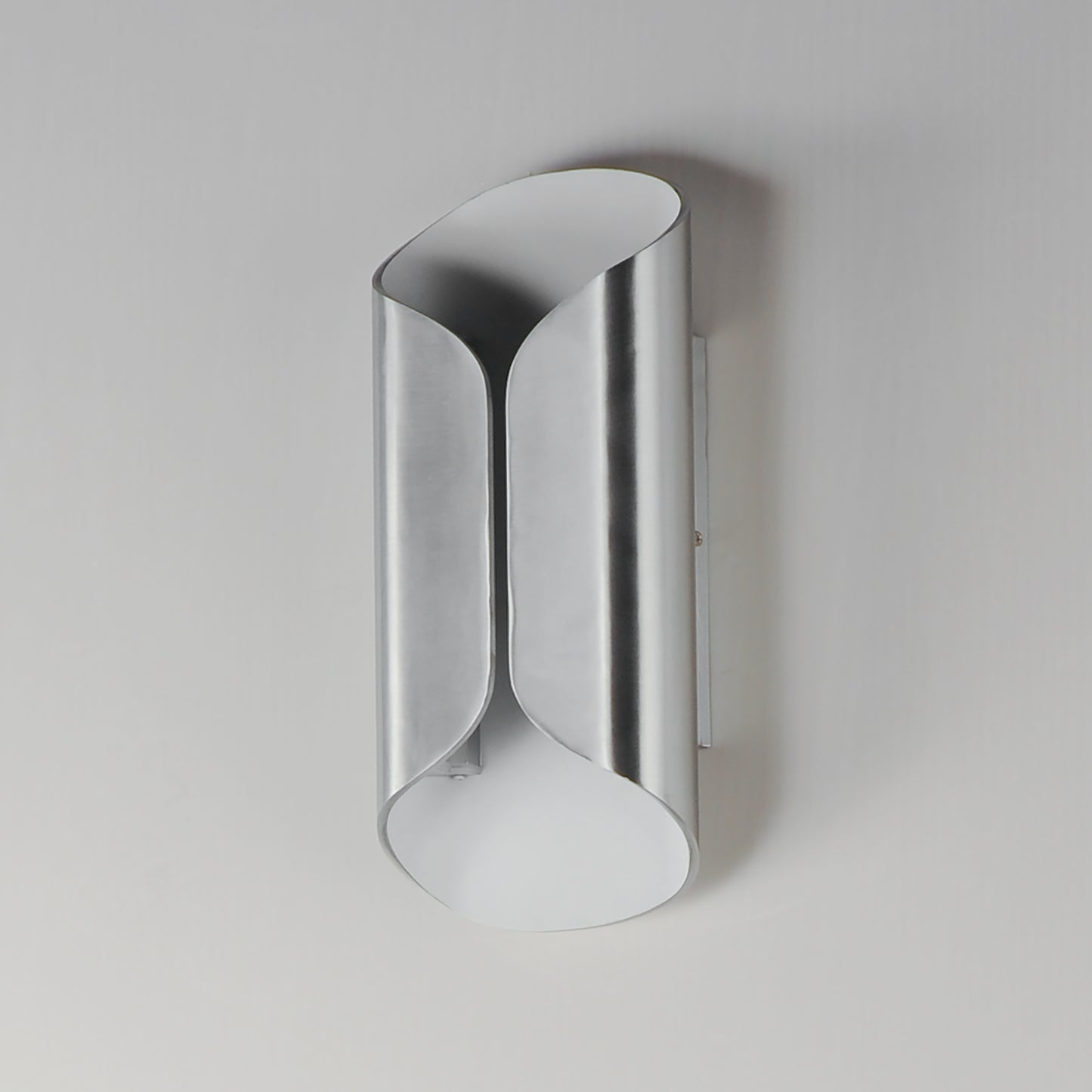 Folio 14" LED Outdoor Wall Sconce Satin Aluminum/White by ET2