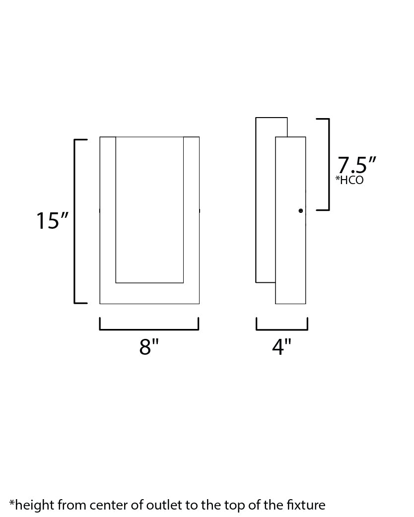 Tower Small LED Outdoor Wall Sconce Black by ET2