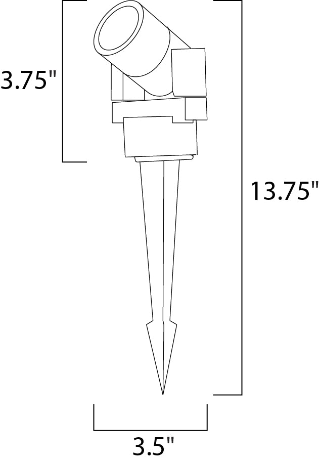 Alumilux Landscape LED Spot Light Satin Aluminum by ET2