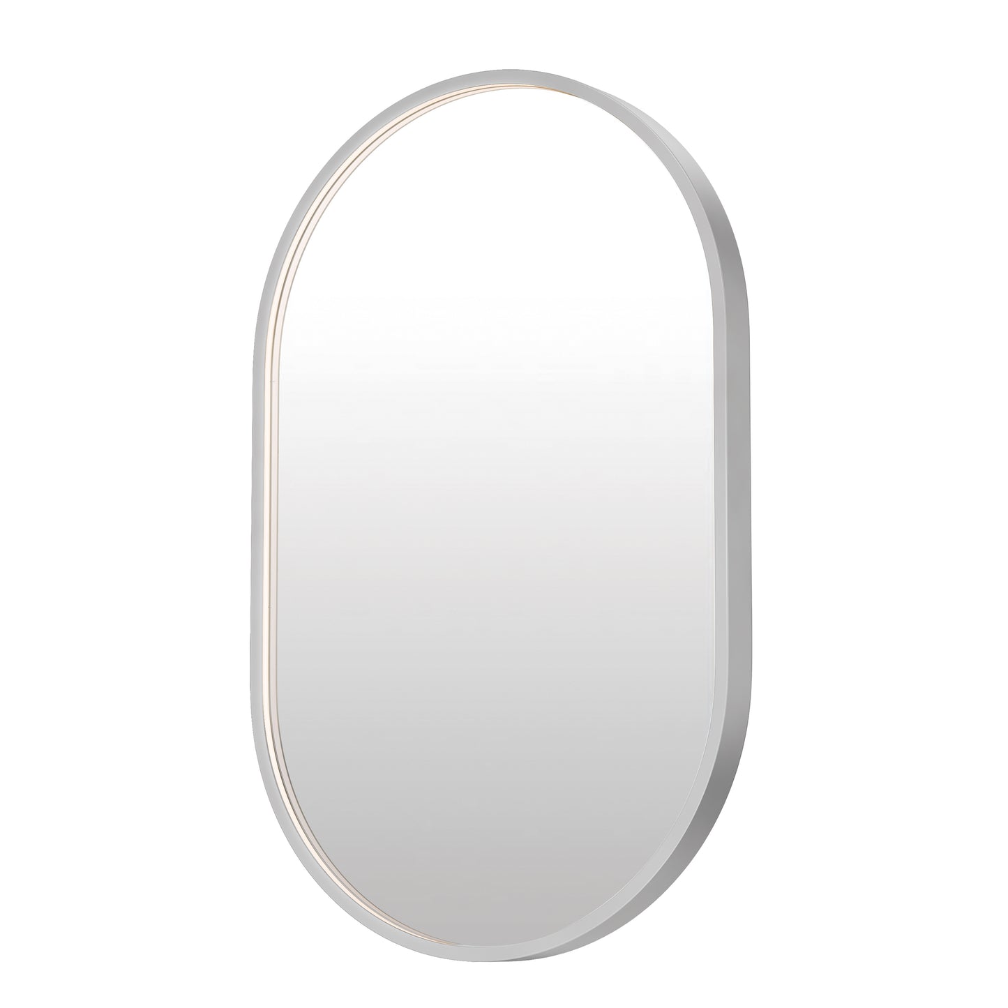 Elisse 20"X32" Oval LED Mirror Satin Nickel by ET2