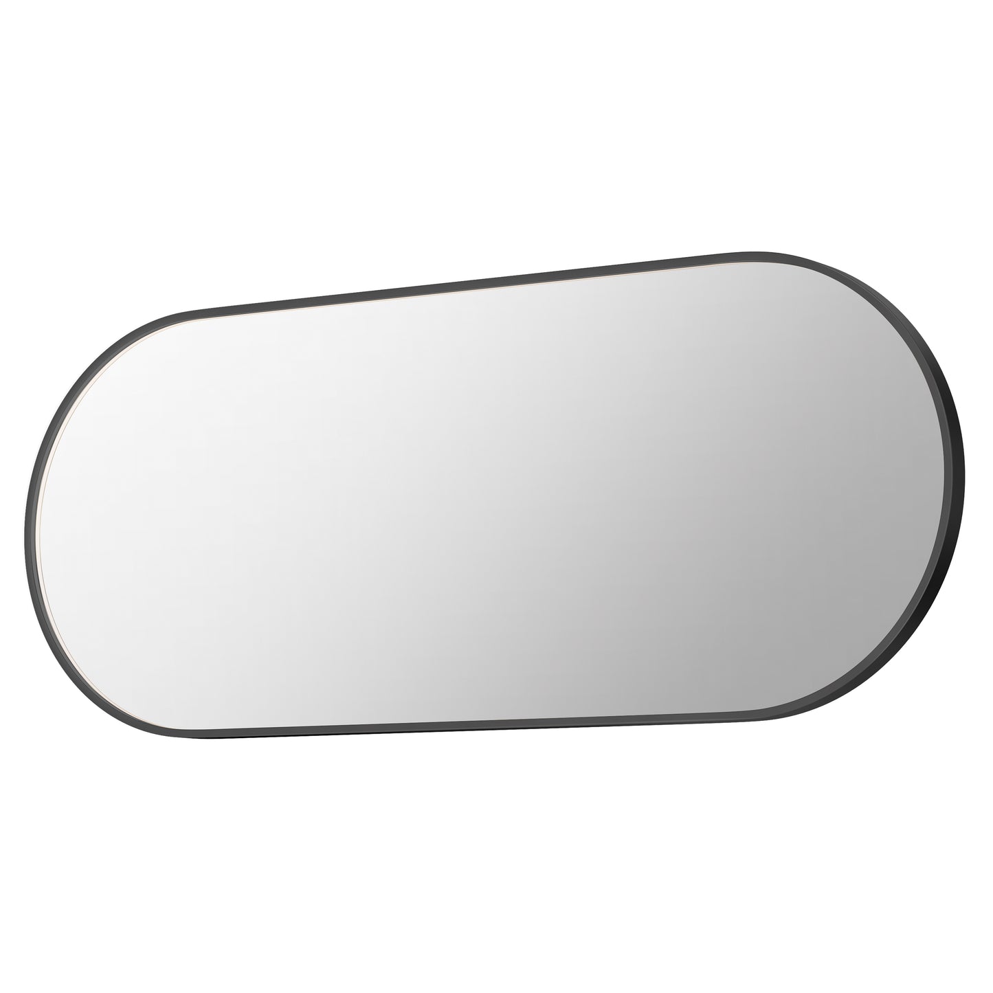 Elisse Oval 28" x 68" Oval LED Mirror Black by ET2