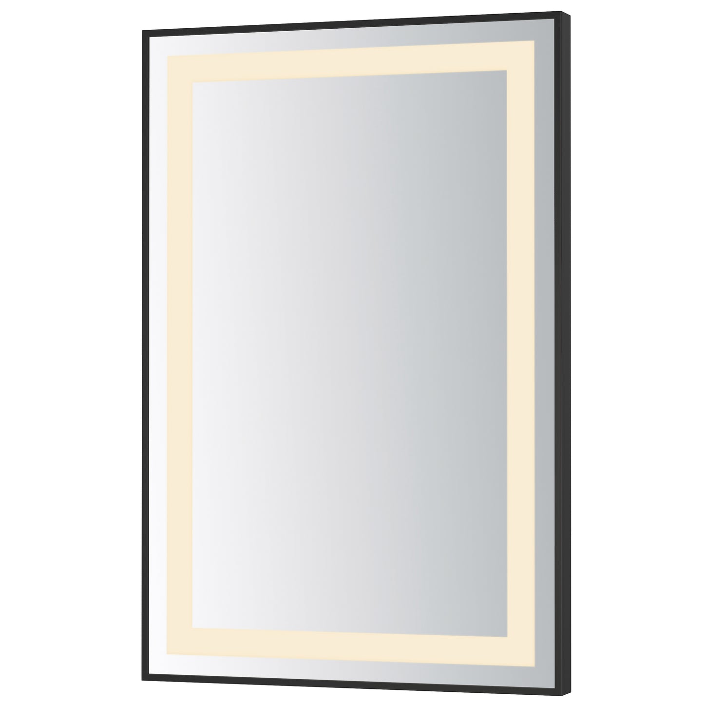 Framed 24x36 LED Mirror 3CCT Black by ET2