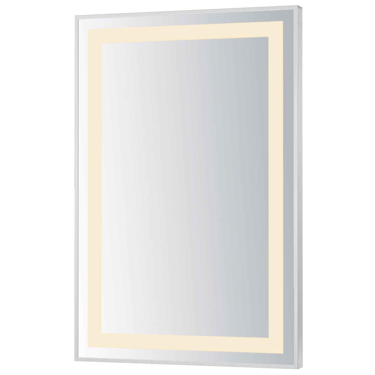 Framed 24x36 LED Mirror 3CCT Satin Nickel by ET2