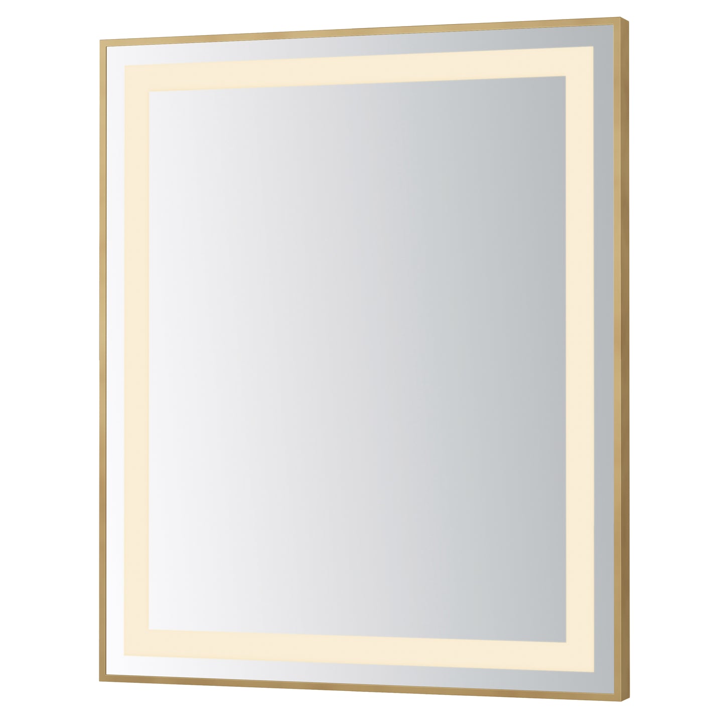 Framed 30x36 LED Mirror 3CCT Gold by ET2