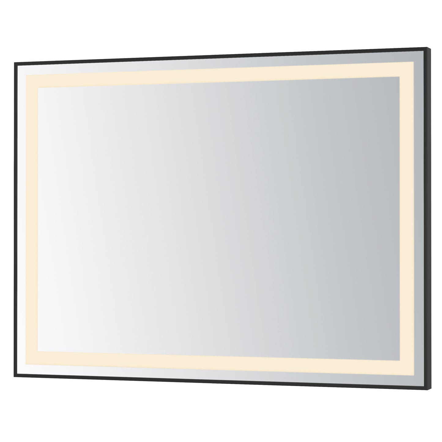Framed 48x36 LED Mirror 3CCT Black by ET2