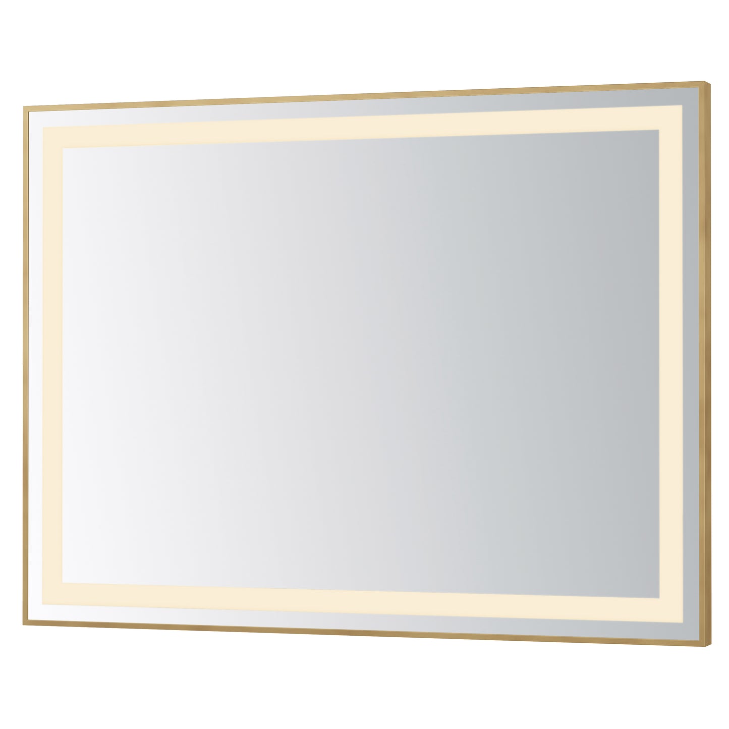 Framed 48x36 LED Mirror 3CCT Gold by ET2