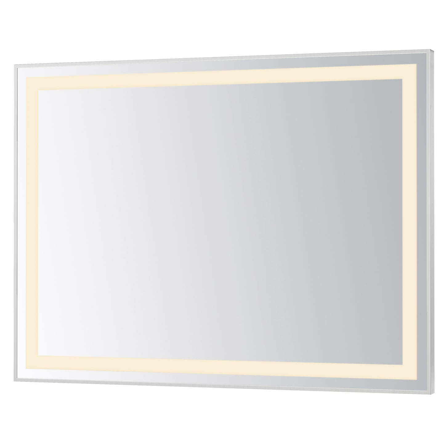 Framed 48x36 LED Mirror 3CCT Satin Nickel by ET2