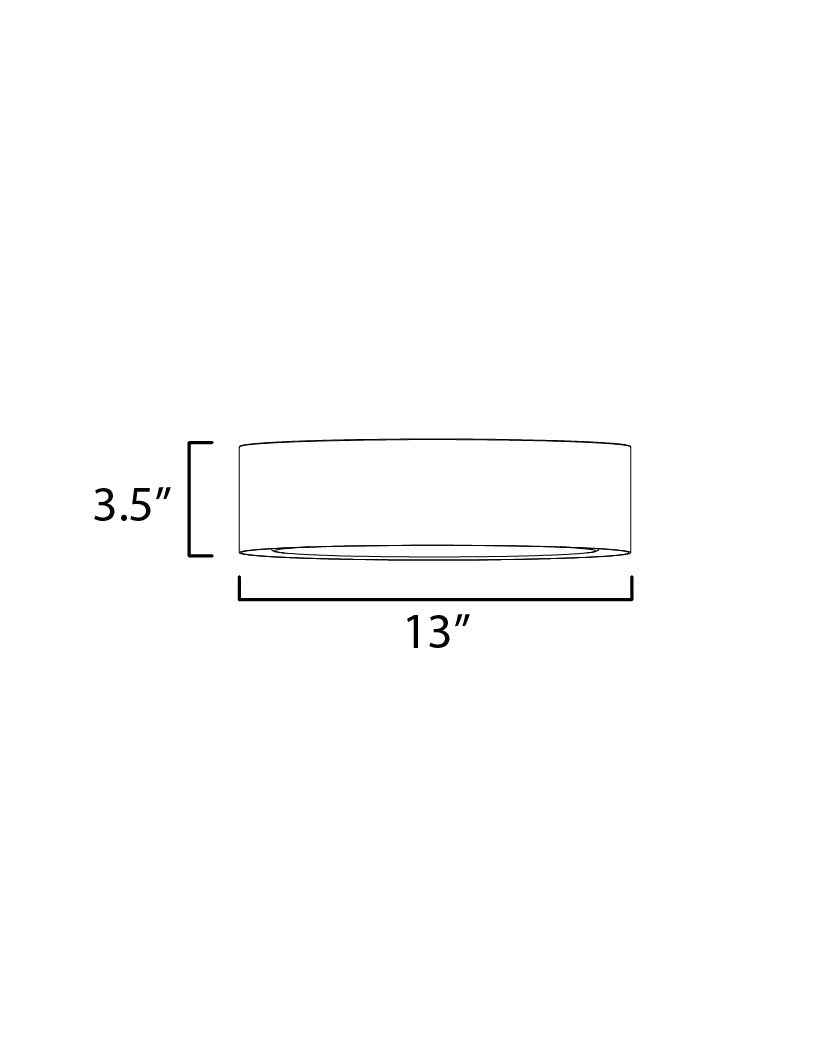 Echo 13" LED Flush Mount White/Black by ET2
