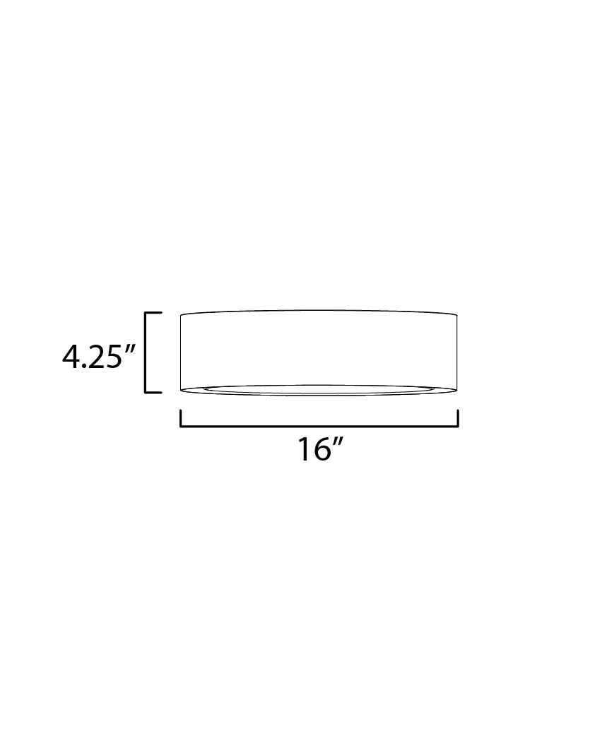 Echo 16" LED Flush Mount White/Gold by ET2