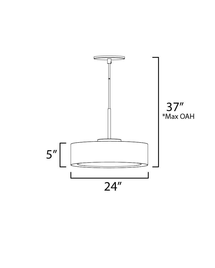 Echo 24" LED Pendant White by ET2