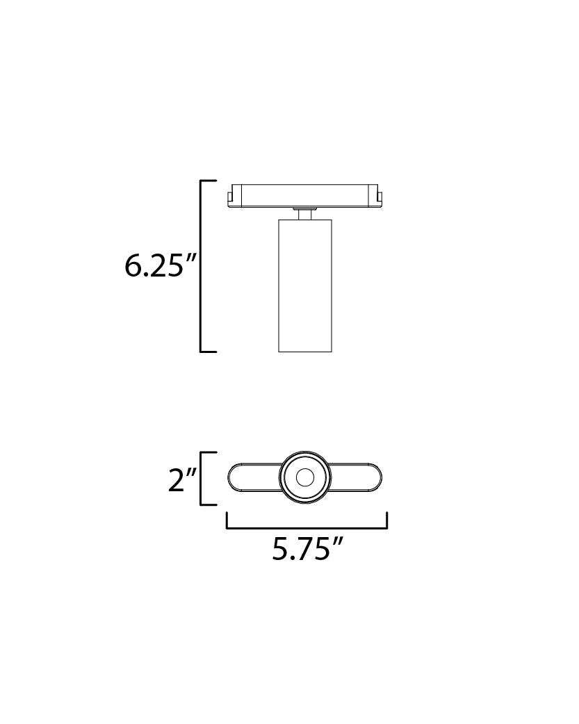 Continuum Track Spot Light 2" Black by ET2