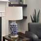 Decorative Blue Ceramic Table Lamp | Cordless Lighting