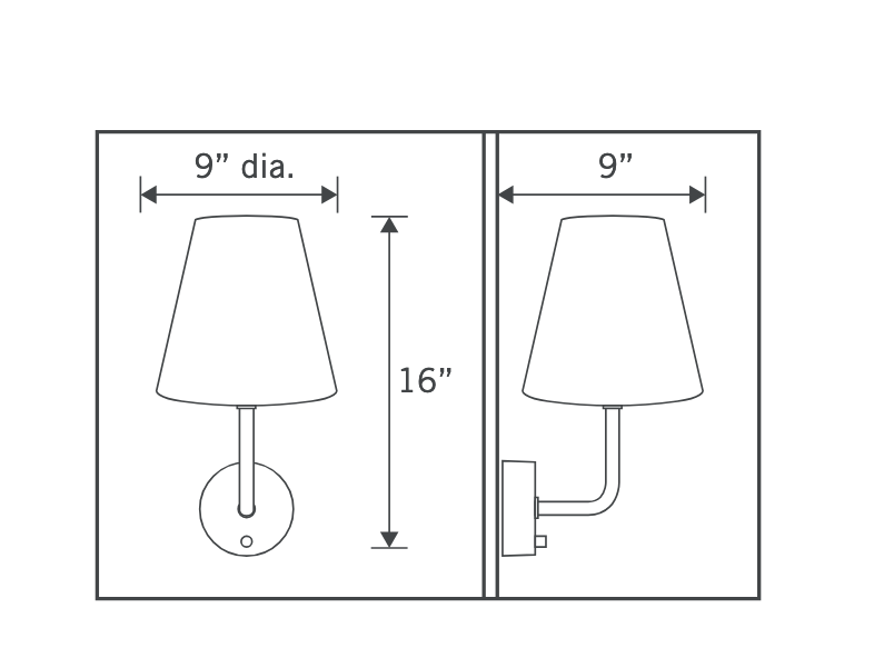 Elegant Emily Cordless Wall Sconce Black Metal Shade by Modern Lantern in a hallway setting