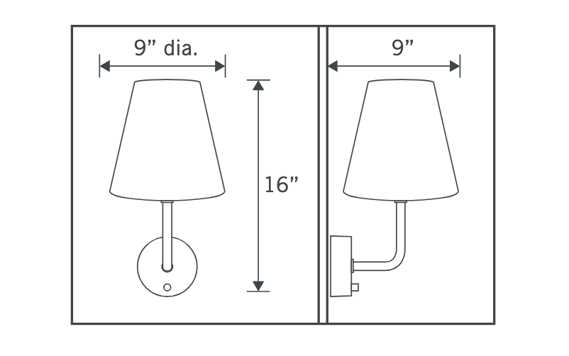 Elegant Emily Cordless Wall Sconce Black Rattan Shade in hallway