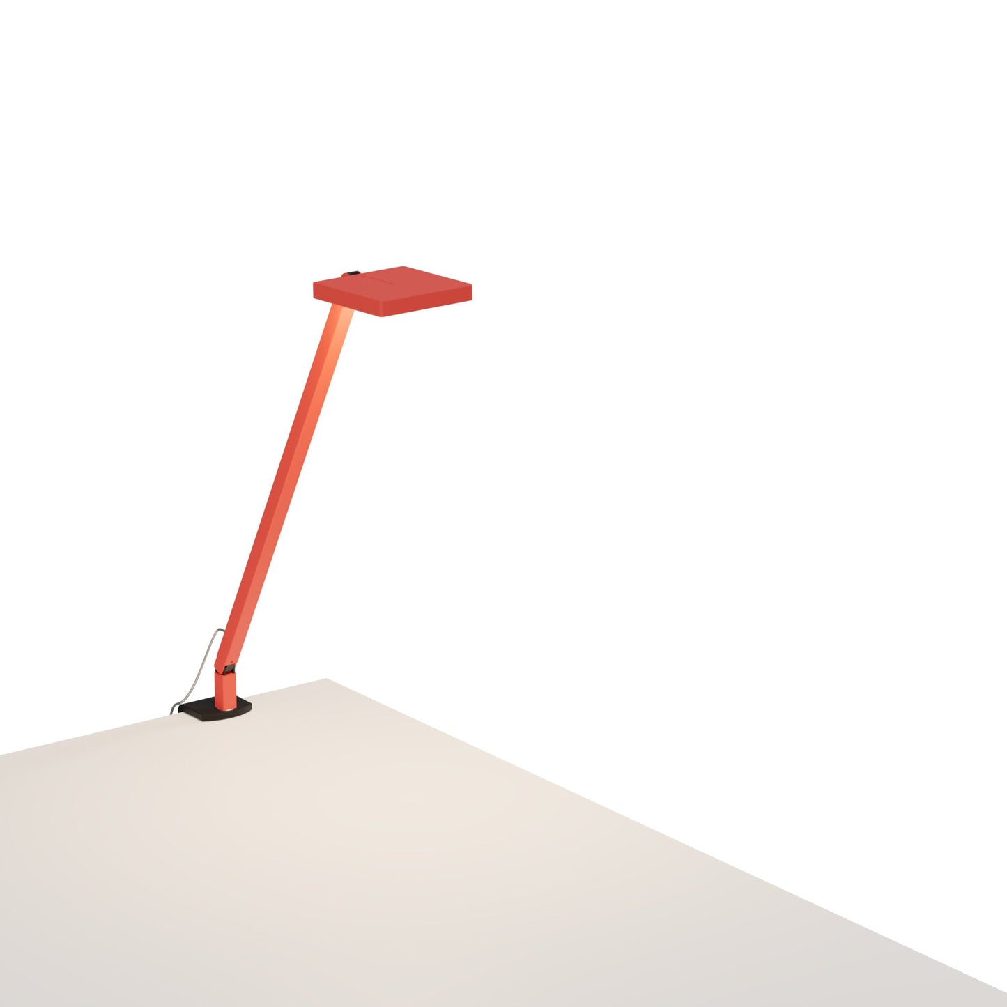 Focaccia Solo Desk Lamp Matte Fire Red Desk Clamp Matte Black Fcd 1 Mfr 2Cl by Koncept Inc