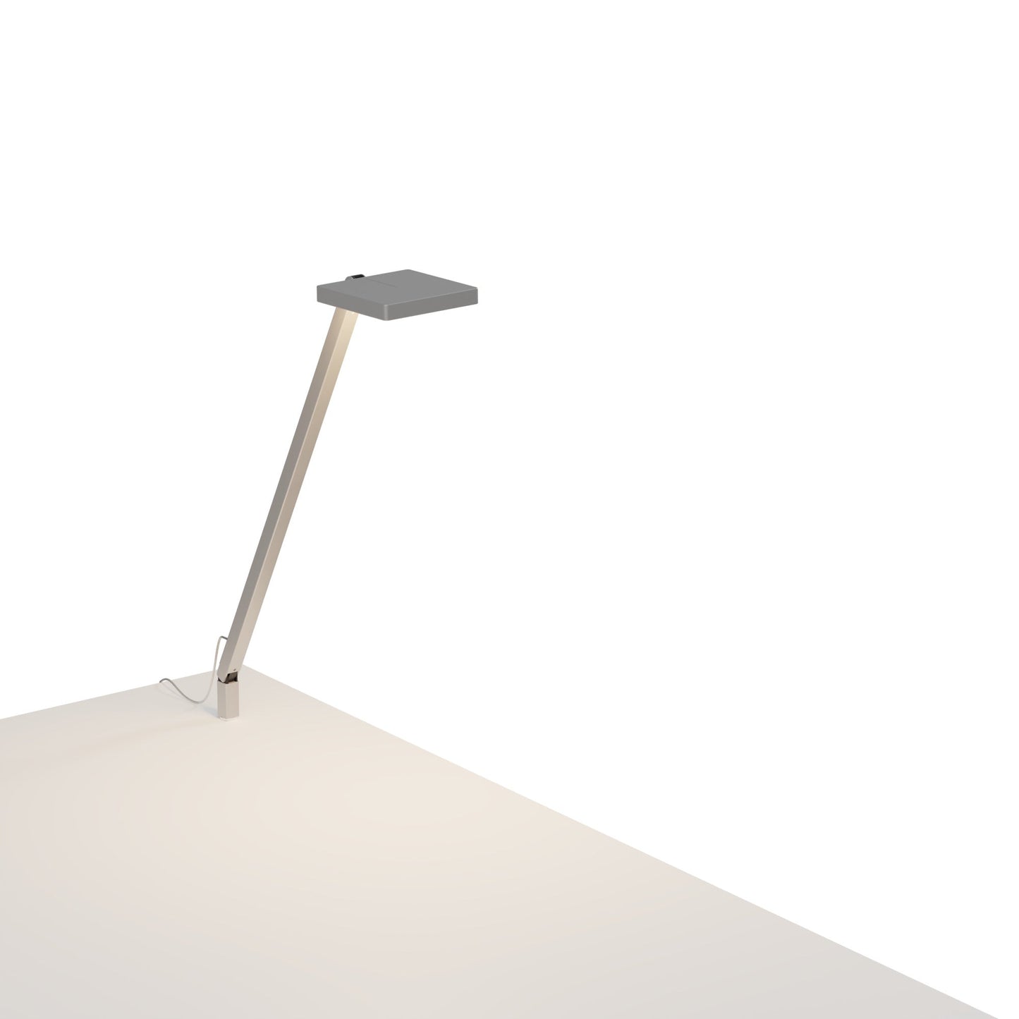 Focaccia Solo Desk Lamp Silver Through Table Mount Fcd 1 Sil Thr by Koncept Inc