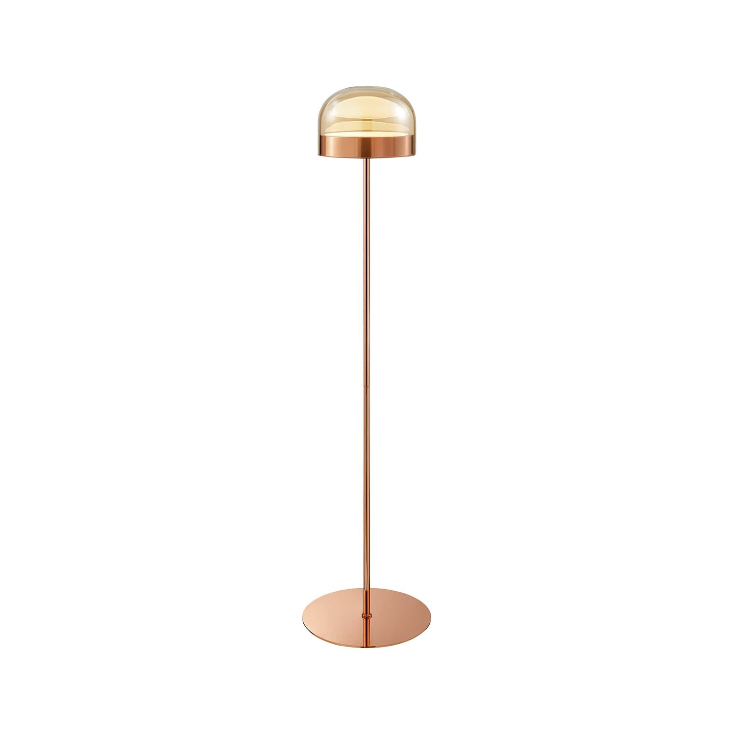 Iron and Champagne Glass Floor Lamp Rose Gold by Finesse Decor FL-DS25-1CG