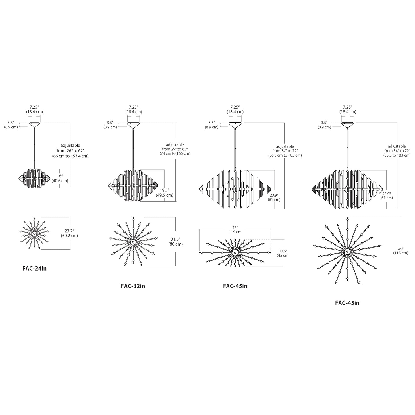 BlackJack Lighting Facets Chandelier