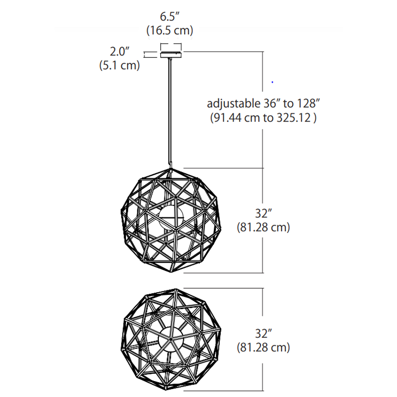 BlackJack Lighting Geodome Pendant Light