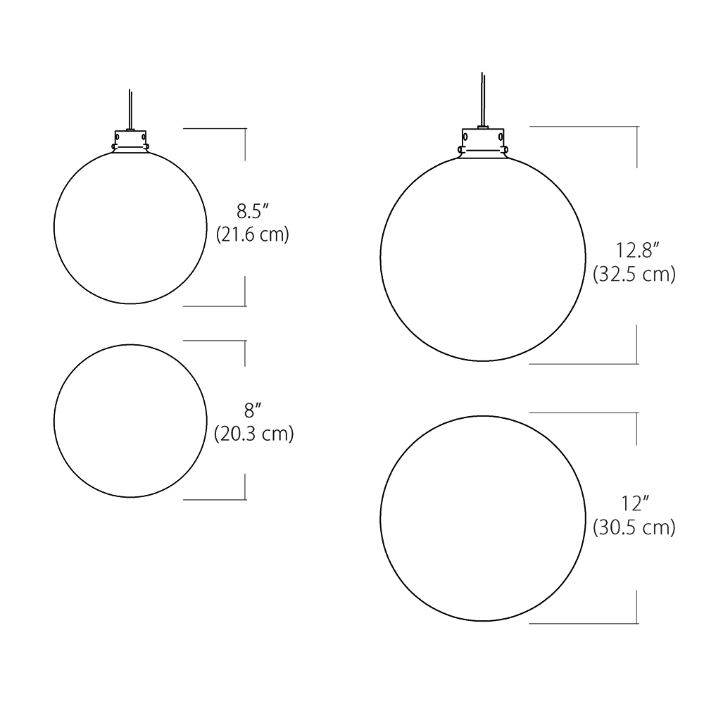 BlackJack Lighting Glass Sphere Pendant Light