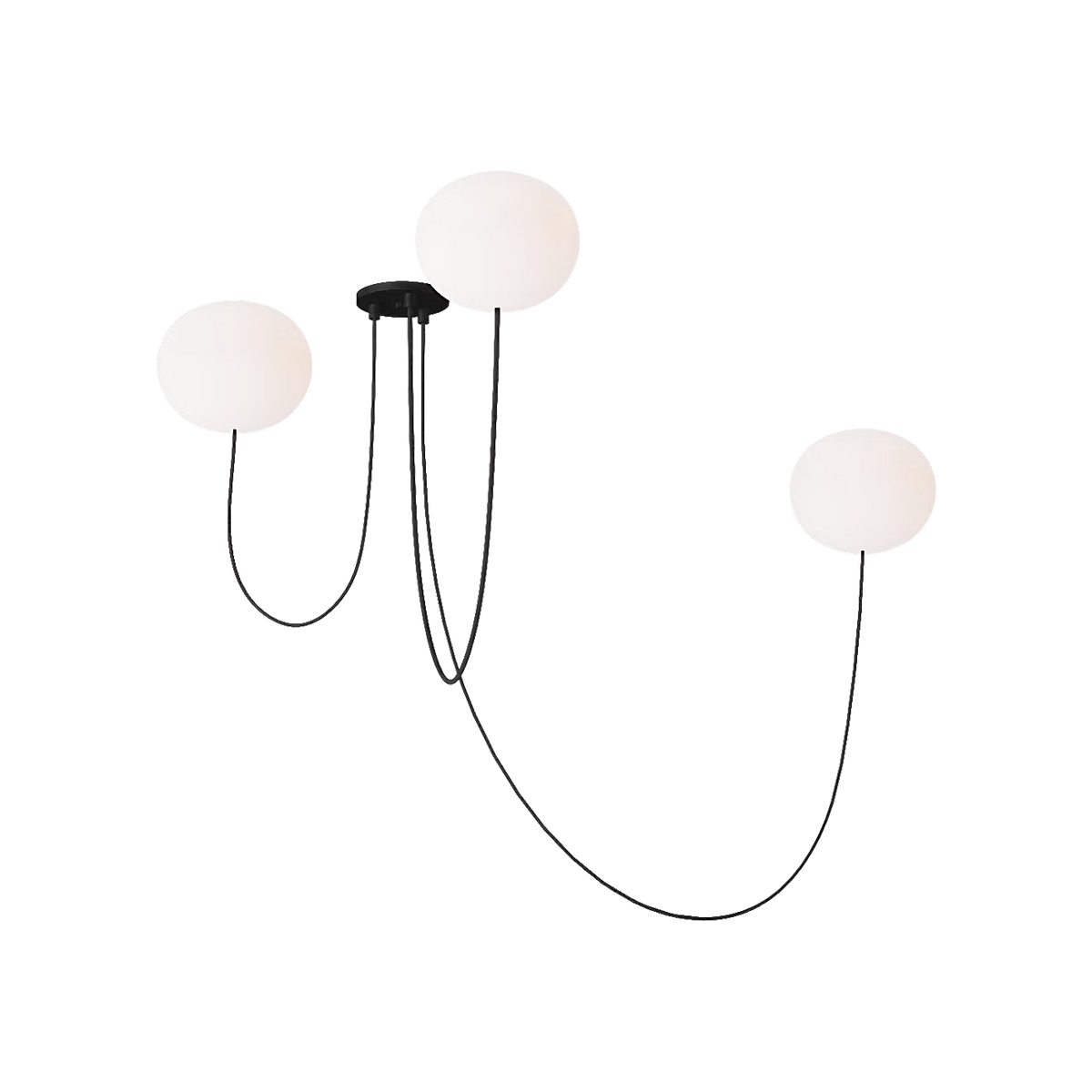 Visual Comfort Helium Medium 3 Light by Peter Bristol in a furnished room
